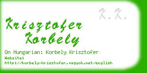 krisztofer korbely business card